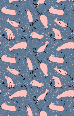 Modern roller blind Pink cats