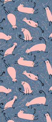 Modern roller blind Pink cats