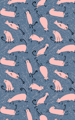 Modern roller blind Pink cats