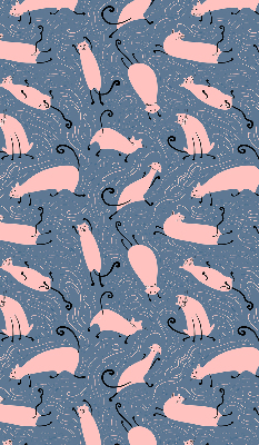 Modern roller blind Pink cats
