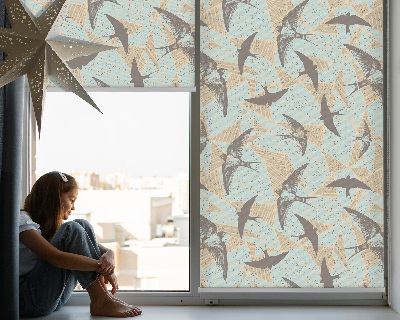 Roller blind for large window Swallows