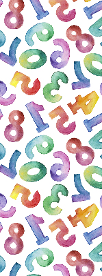 Fabric roller blind Colorful numbers