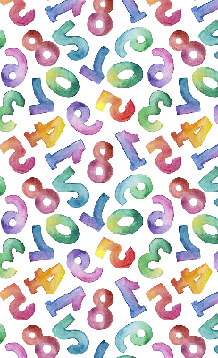 Fabric roller blind Colorful numbers