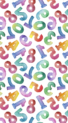 Fabric roller blind Colorful numbers