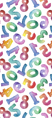 Fabric roller blind Colorful numbers