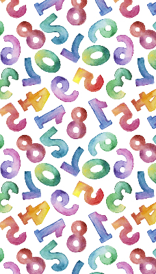 Fabric roller blind Colorful numbers