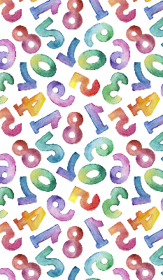 Fabric roller blind Colorful numbers
