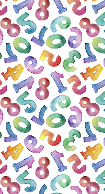 Fabric roller blind Colorful numbers