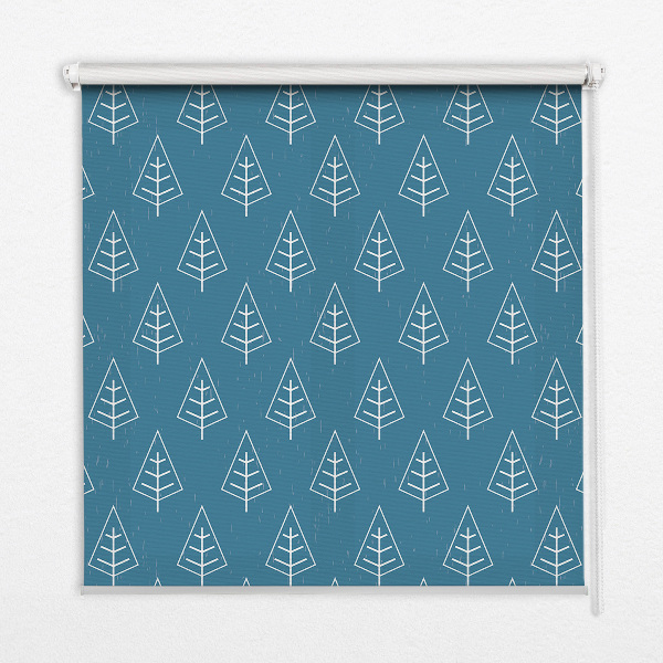 Modern roller blind Trees in the rain