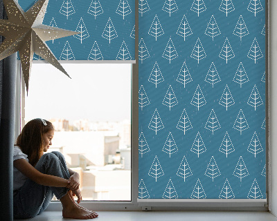 Modern roller blind Trees in the rain