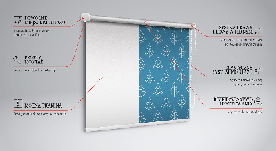 Modern roller blind Trees in the rain