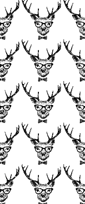 Roller blind for large window Reindeer with glasses