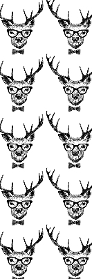 Roller blind for large window Reindeer with glasses