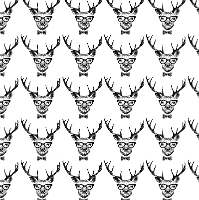 Roller blind for large window Reindeer with glasses