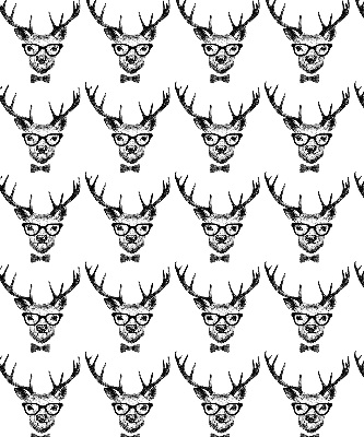 Roller blind for large window Reindeer with glasses