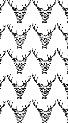 Roller blind for large window Reindeer with glasses