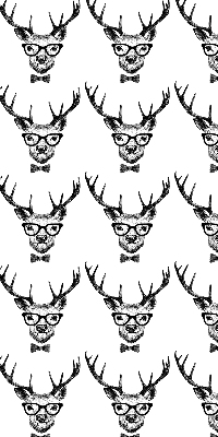 Roller blind for large window Reindeer with glasses