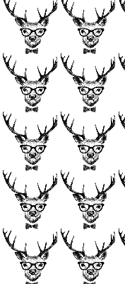 Roller blind for large window Reindeer with glasses