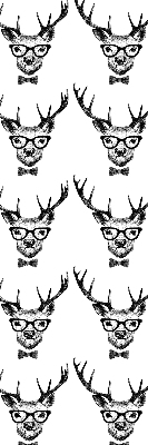 Roller blind for large window Reindeer with glasses