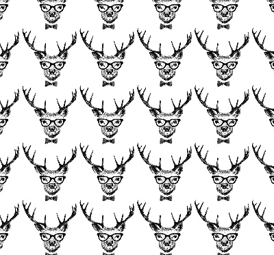 Roller blind for large window Reindeer with glasses