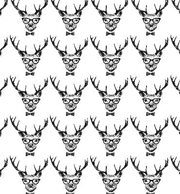 Roller blind for large window Reindeer with glasses