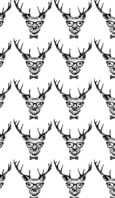 Roller blind for large window Reindeer with glasses