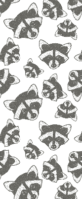 Modern roller blind Drawn raccoons