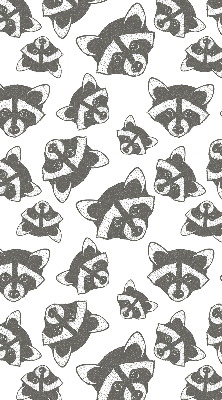 Modern roller blind Drawn raccoons