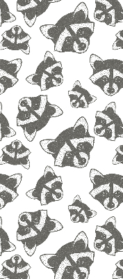 Modern roller blind Drawn raccoons