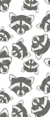 Modern roller blind Drawn raccoons