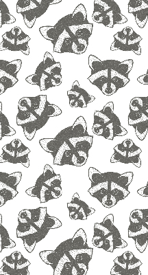 Modern roller blind Drawn raccoons