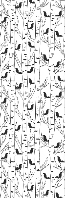 Roller blind for large window Drawn birds and trees