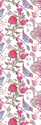 Fabric roller blind Colorful birds among the flowers