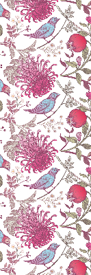 Fabric roller blind Colorful birds among the flowers