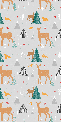 Modern roller blind Roe deer in the forest
