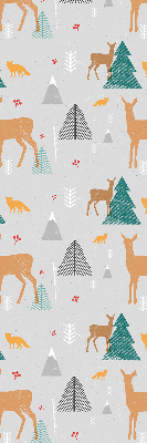Modern roller blind Roe deer in the forest