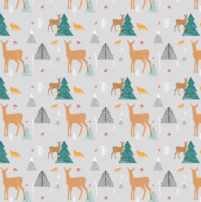 Modern roller blind Roe deer in the forest