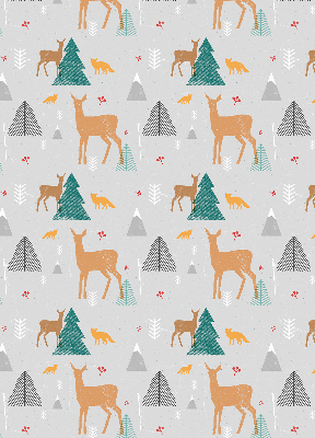 Modern roller blind Roe deer in the forest