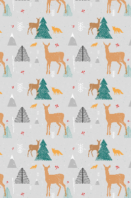 Modern roller blind Roe deer in the forest