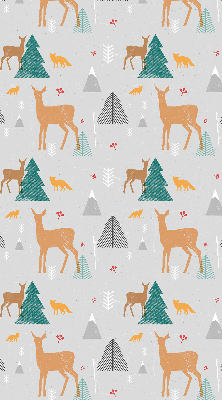 Modern roller blind Roe deer in the forest