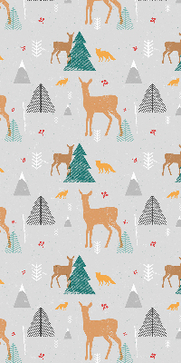 Modern roller blind Roe deer in the forest