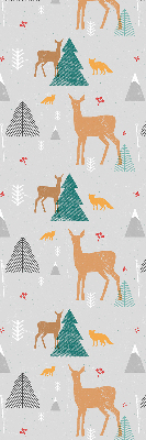 Modern roller blind Roe deer in the forest