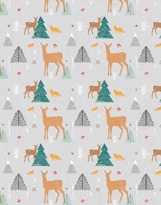 Modern roller blind Roe deer in the forest
