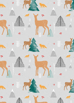 Modern roller blind Roe deer in the forest