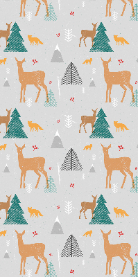 Modern roller blind Roe deer in the forest