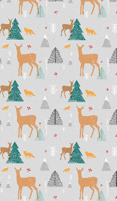 Modern roller blind Roe deer in the forest