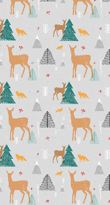 Modern roller blind Roe deer in the forest