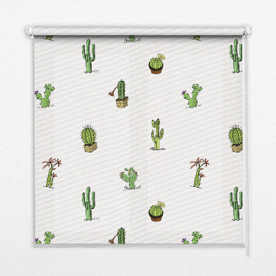 Roller blind for large window Cacti
