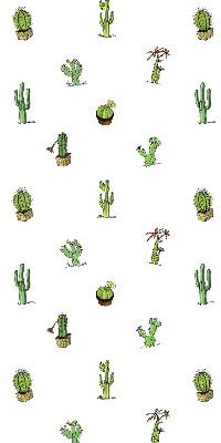 Roller blind for large window Cacti