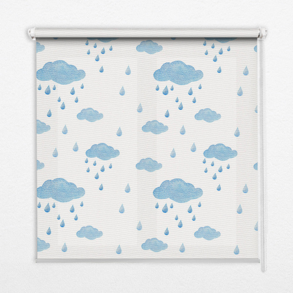 Fabric roller blind Clouds and rain